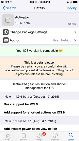 توییک بی نظیر Activator برای iOS 9 با 3D Touch و ویژگی‌های جدید عرضه شد