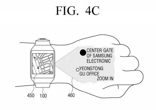 Samsung-virtual-UI-for-wearables-patent5