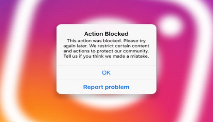 we restrict certain activity instagram until