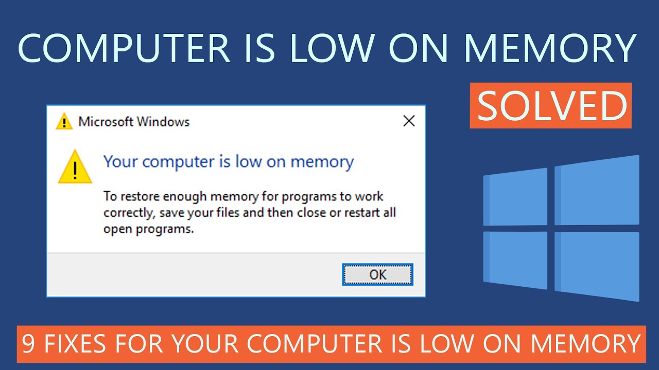چگونه ارور Your Computer is low on memory ویندوز 10 و 11 را برطرف کنیم؟