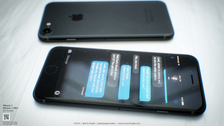 iPhone 7 Black Concept Side View