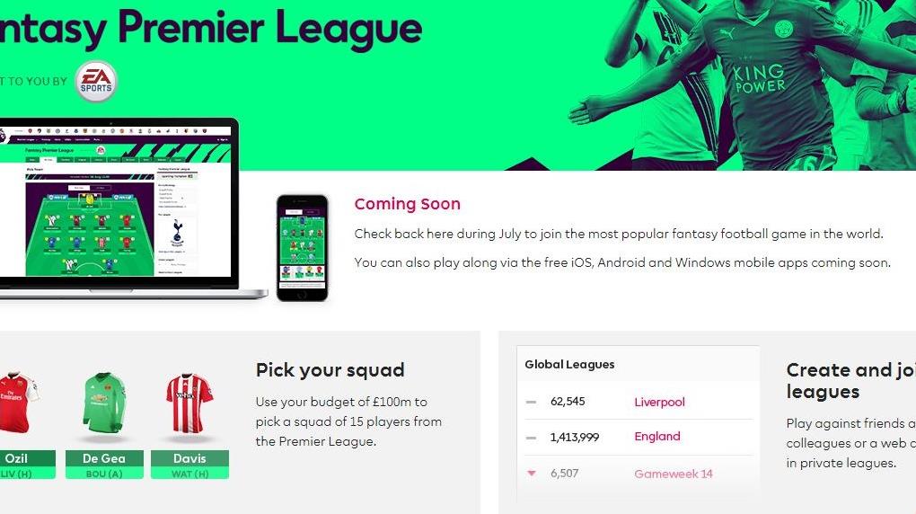 بازی fantasy football برای ویندوز 10 موبایل عرضه میشود