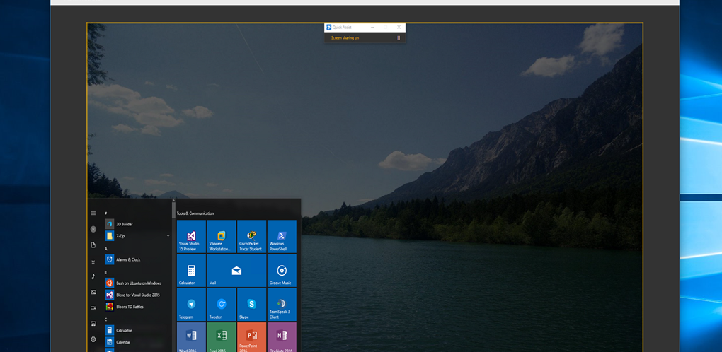 Quick Assist Remote Desktop نرم افزار جدید ویندوز 10