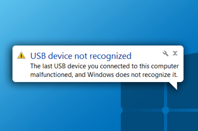 حل مشکل usb device not recognized در ویندوز 10