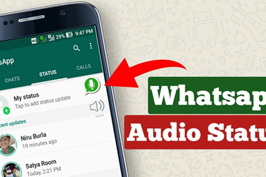 آموزش گذاشتن ویس در استوری واتساپ