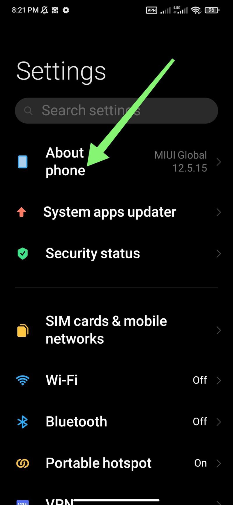 ورود به بخش About phone و ضربه زدن روی Build number برای فعالسازی Developer Options ورود به بخش About phone و ضربه زدن روی Build number برای فعالسازی Developer Options