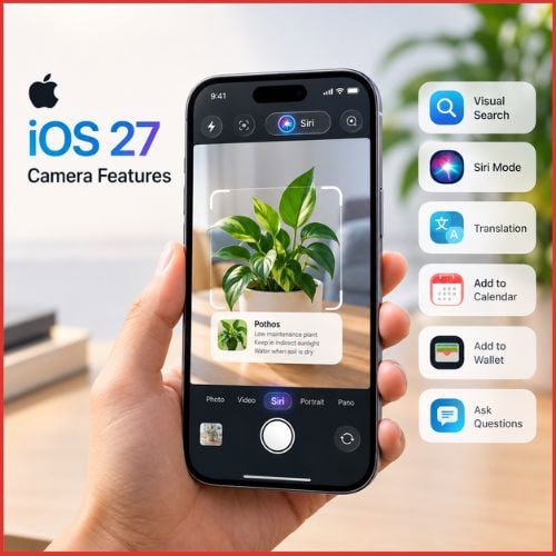 جستجوی بصری با دوربین آیفون و شناسایی گیاه در iOS 27