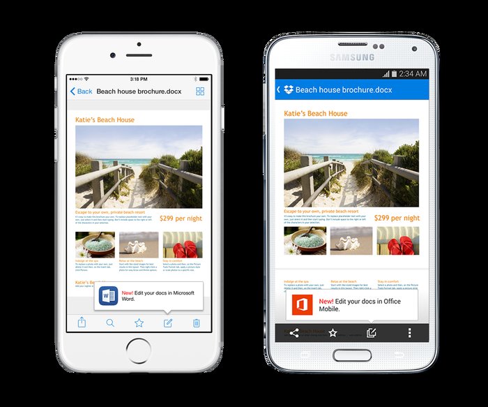 با dropbox به زودی فایل های آفیس خود را در گوشی خود ویرایش کنید
