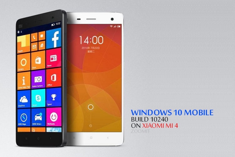 ویندوز ۱۰ بیلد 10240 روی گوشی Xiaomi Mi 4