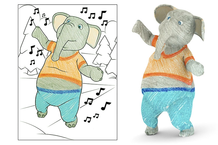 اختراع کتاب‌های رنگ‌آمیزی سه‌بعدی توسط دیزنی