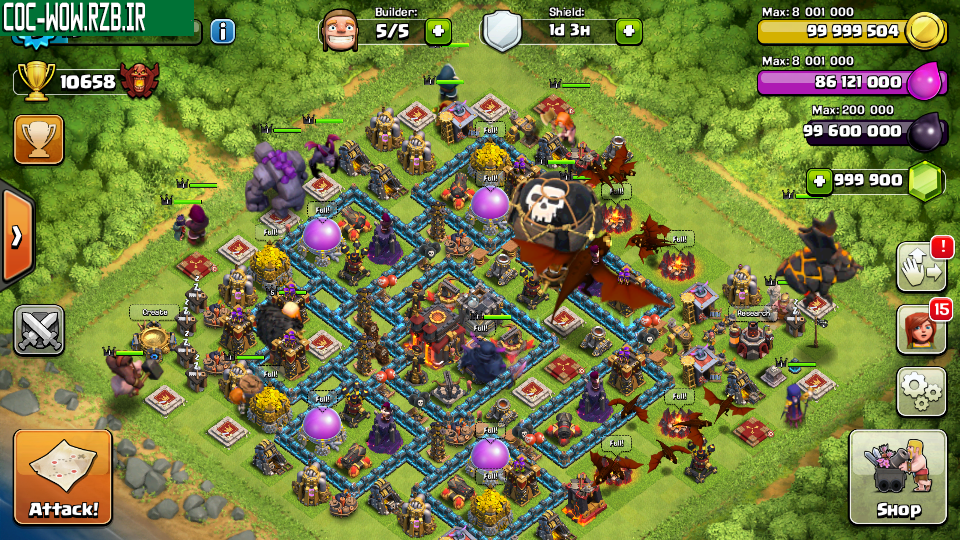 اضافه شدن زبان فارسی به بازی clash of clans