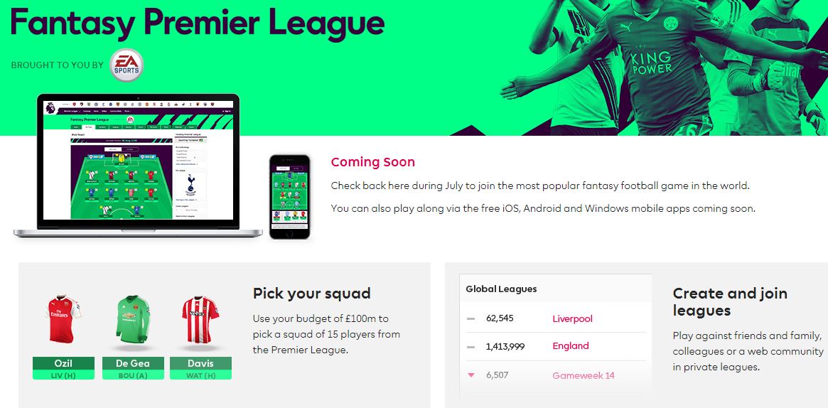 بازی fantasy football برای ویندوز 10 موبایل عرضه میشود