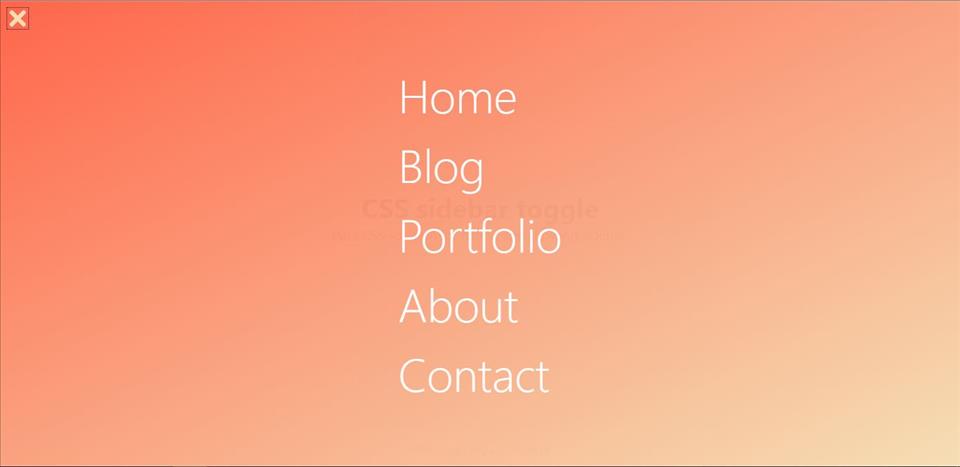 آموزش ساخت sidebar toggle فقط با css