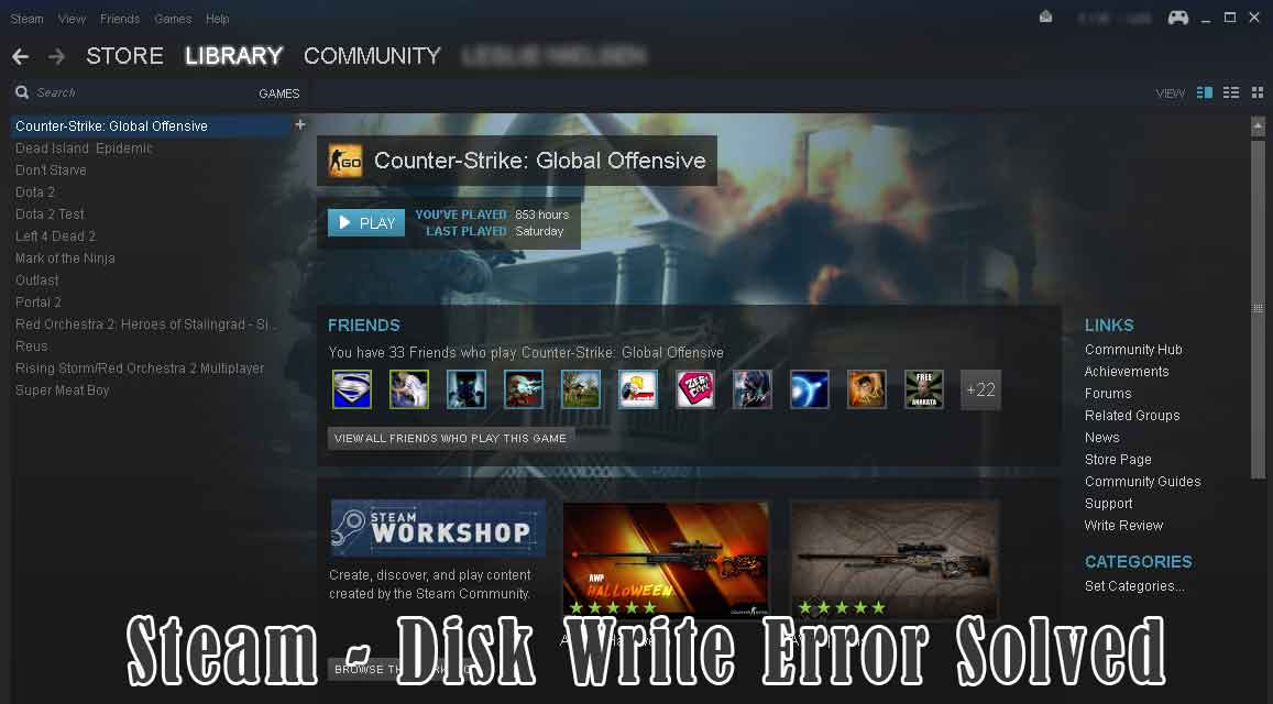 آموزش رفع خطای Steam Disk Write Error در ویندوز 10