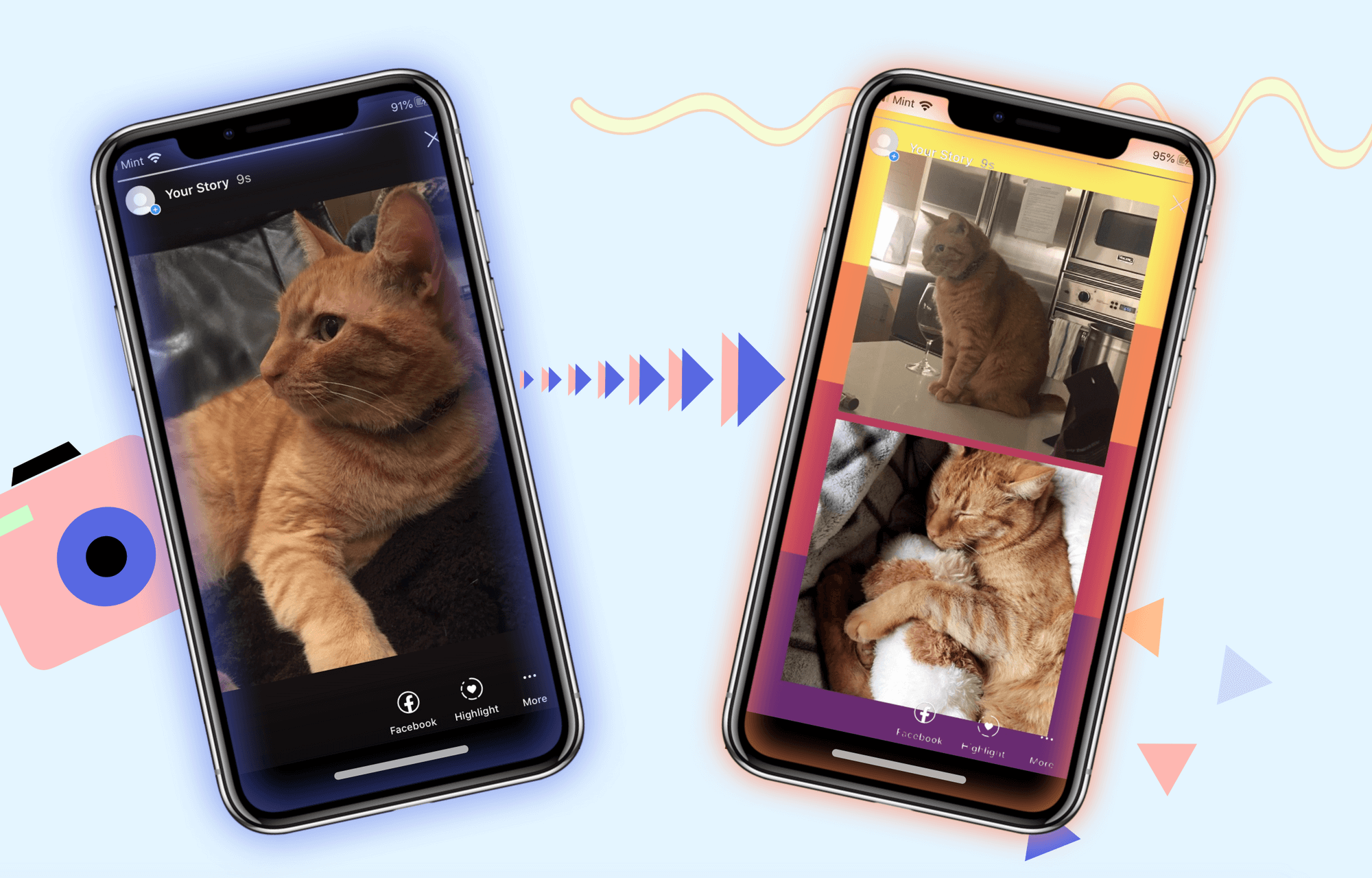 آموزش اشتراک‌گذاری چند عکس کنار هم در استوری اینستاگرام