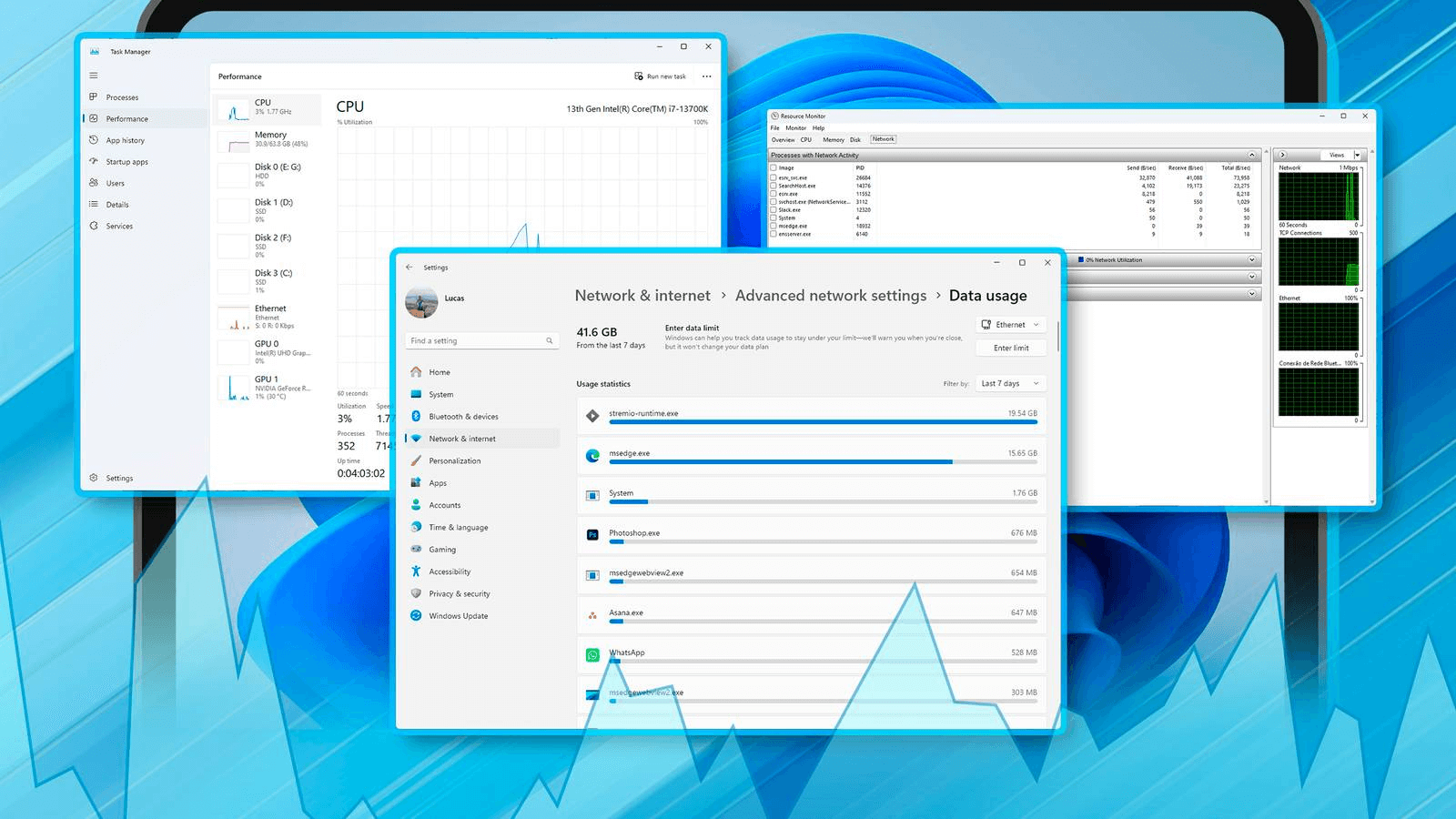 کاهش مصرف اینترنت ویندوز: تنظیم Data Limit و Metered Connection