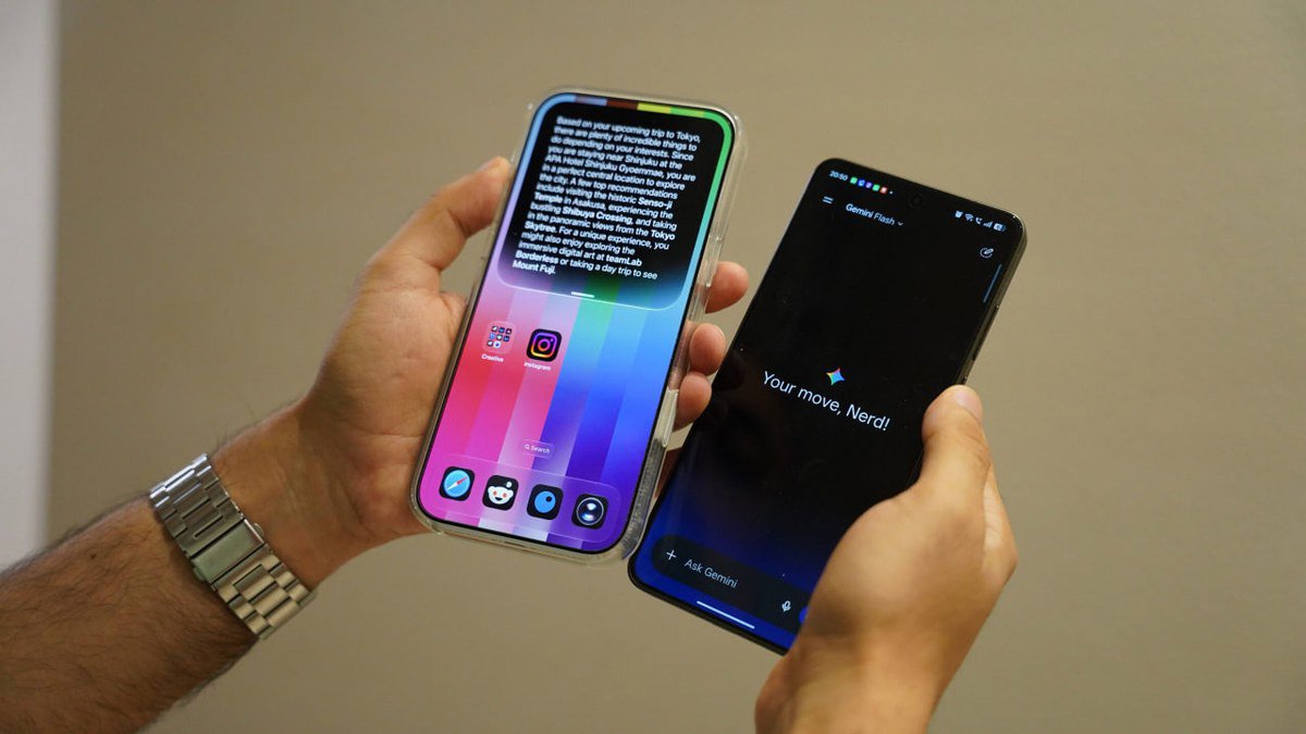 مقایسه دستیار Siri AI در آیفون با Gemini در اندروید