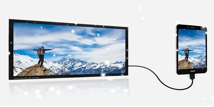 اتصال گوشی به تلویزیون با یک کابل و نمایش تصویر روی صفحه بزرگ