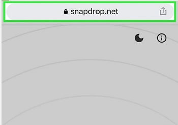 باز کردن سایت snapdrop.net در مرورگر آیفون