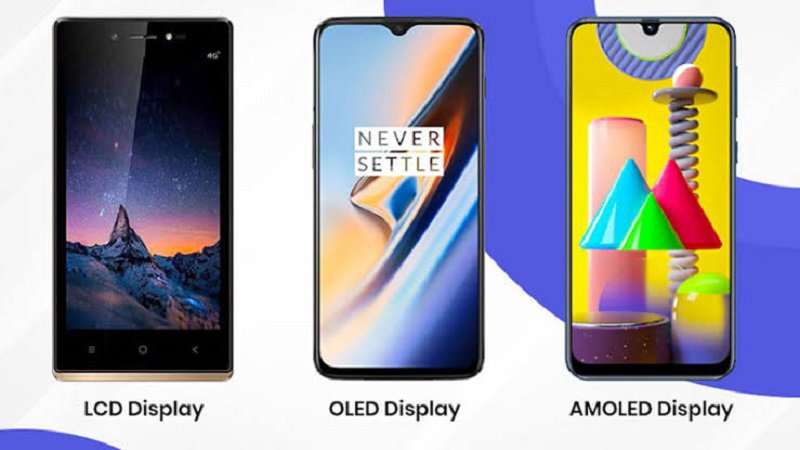 مقایسه تصویری سه نمایشگر LCD، OLED و AMOLED روی سه گوشی