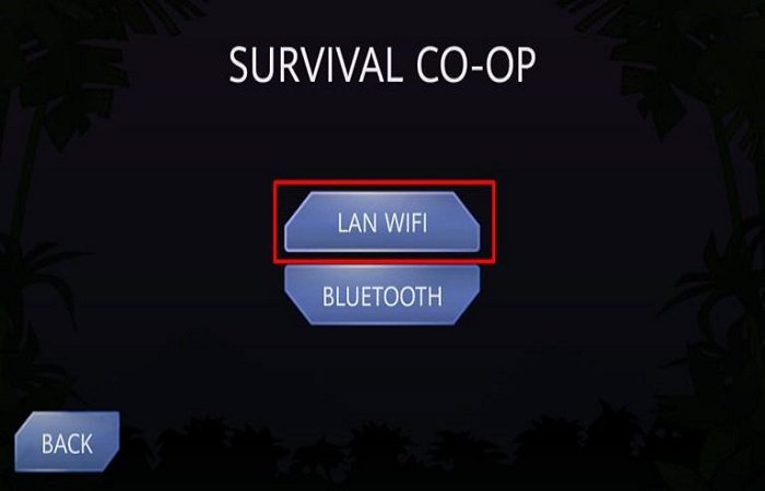 صفحه SURVIVAL CO-OP و انتخاب گزینه LAN WIFI صفحه SURVIVAL CO-OP و انتخاب گزینه LAN WIFI