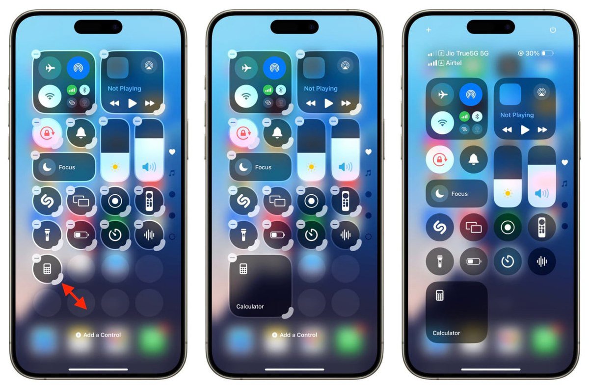 حالت ویرایش کنترل سنتر و تغییر اندازه دکمهها در iOS 27