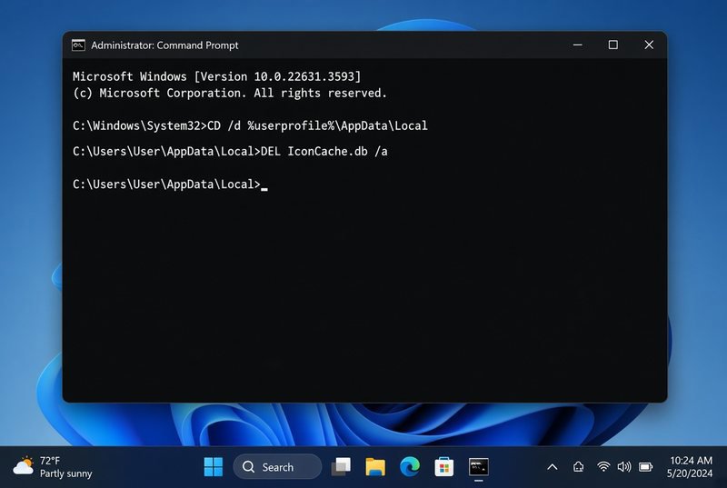 ریاستارت کردن Windows Explorer از Task Manager برای بازسازی Icon Cache ریاستارت کردن Windows Explorer از Task Manager برای بازسازی Icon Cache