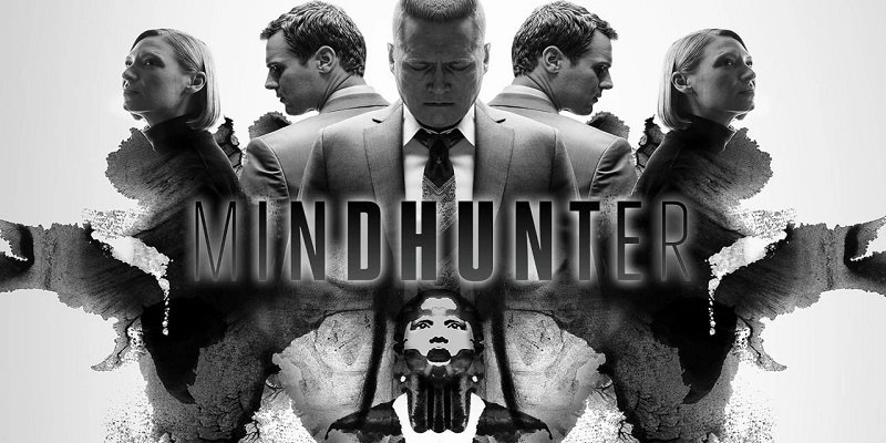 پوستر سریال Mindhunter با تصویر ماموران FBI و نقش لکه جوهر