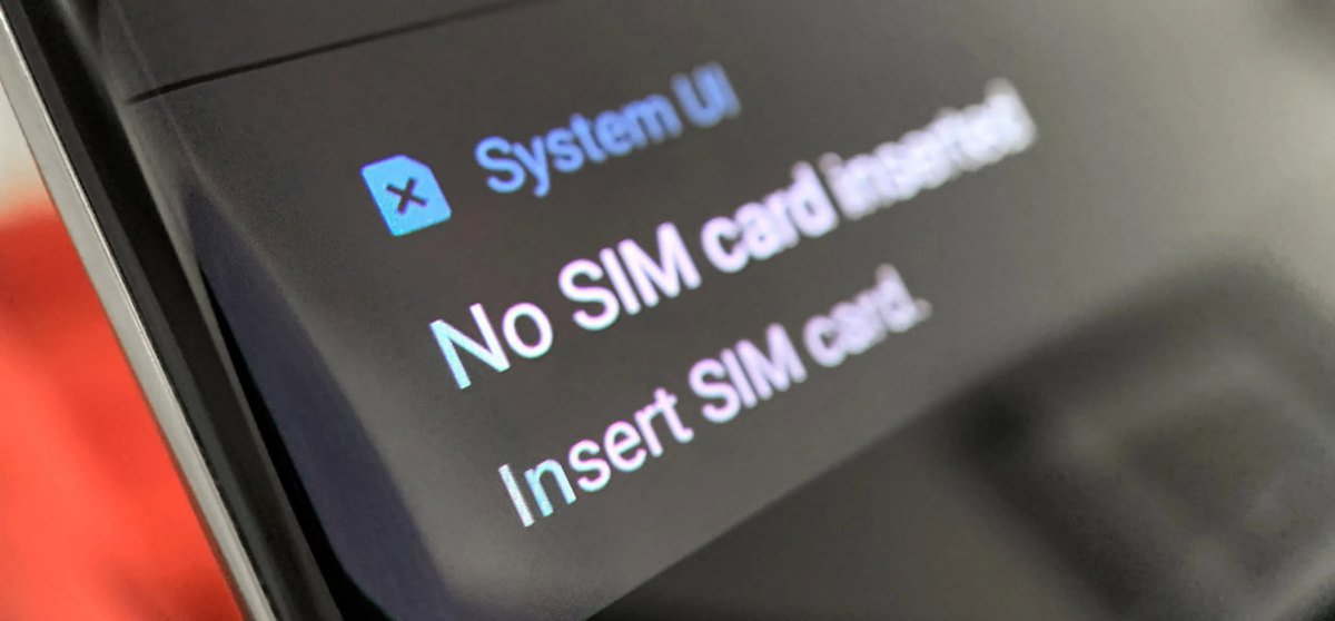 پیام No SIM card inserted روی گوشی اندروید