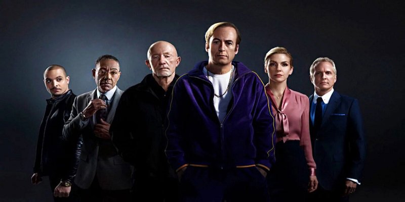 پوستر گروهی سریال Better Call Saul با حضور ساول گودمن و شخصیت&zwnj;های اصلی