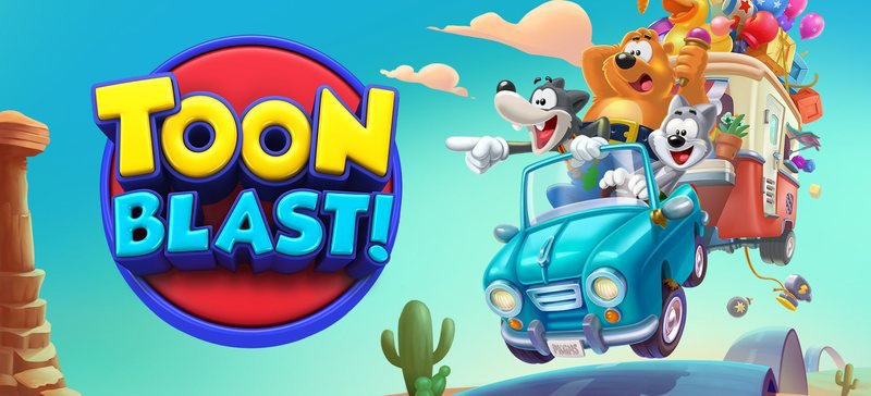 بنر بازی Toon Blast با شخصیتهای خرس، گربه و روباه سوار بر خودرو بنر بازی Toon Blast با شخصیتهای خرس، گربه و روباه سوار بر خودرو