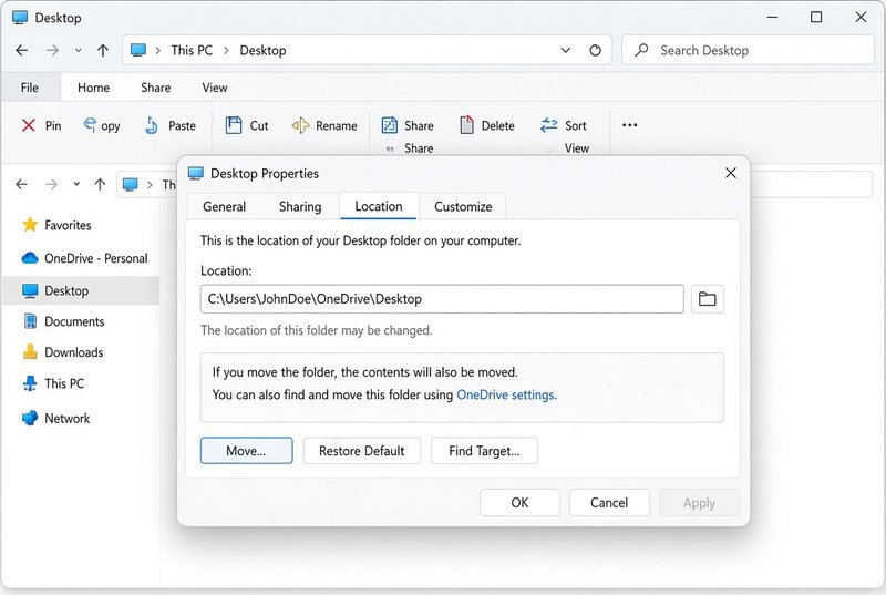 تنظیمات پشتیبانگیری OneDrive از پوشه Desktop در ویندوز تنظیمات پشتیبانگیری OneDrive از پوشه Desktop در ویندوز