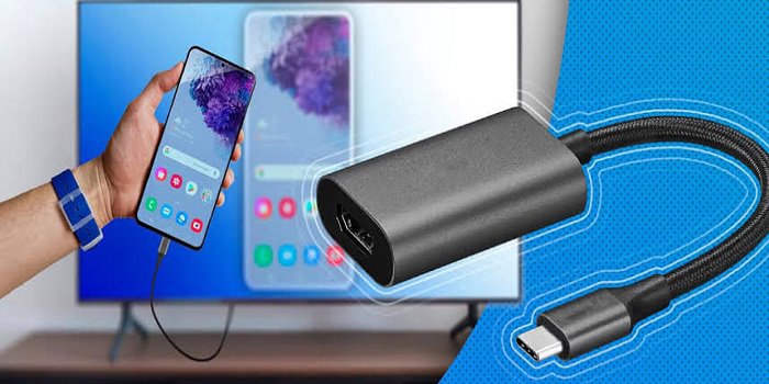 مبدل USB-C به HDMI برای اتصال گوشی به تلویزیون